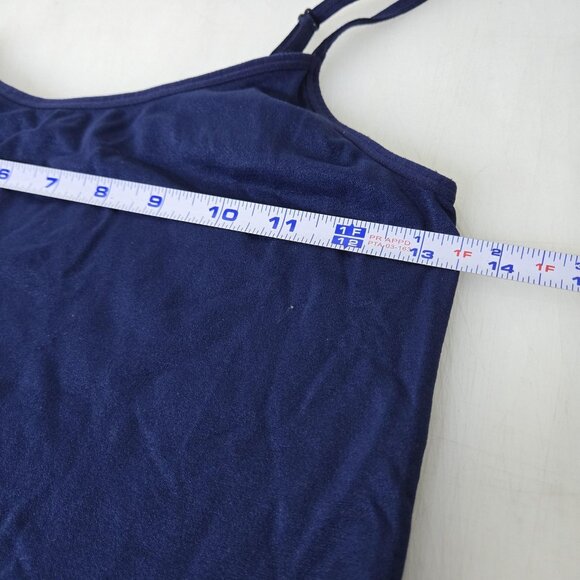 Cato Tank Top Womens Medium Navy Blue Stretch Spaghetti Strap Camisole Layering - Picture 5 of 7